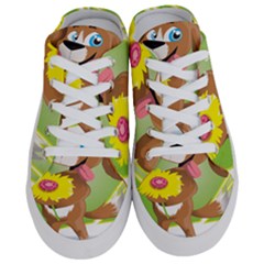 Dog Character Animal Flower Cute Half Slippers