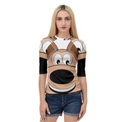 Doh Puppy Happy Pet Hound Animal Quarter Sleeve Raglan Tee