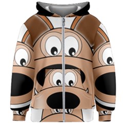 Doh Puppy Happy Pet Hound Animal Kids Zipper Hoodie Without Drawstring