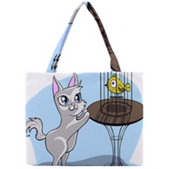 Cat Bird Cage Hunt Hunting Pet Mini Tote Bag by Sapixe