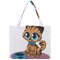 Kitty Cat Big Eyes Ears Animal Mini Tote Bag by Sapixe