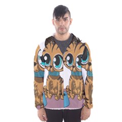 Kitty Cat Big Eyes Ears Animal Hooded Windbreaker (men) by Sapixe