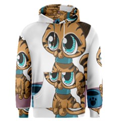 Kitty Cat Big Eyes Ears Animal Men s Pullover Hoodie by Sapixe