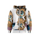 Kitty Cat Big Eyes Ears Animal Kids  Zipper Hoodie View1