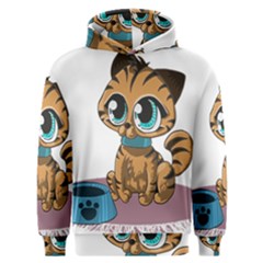 Kitty Cat Big Eyes Ears Animal Men s Overhead Hoodie