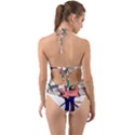 Housewife Multitasking Woman Halter Cut-Out One Piece Swimsuit View2