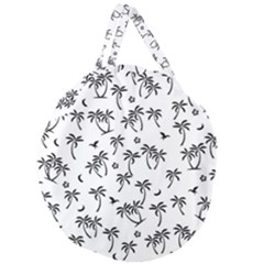 Tropical Pattern Giant Round Zipper Tote