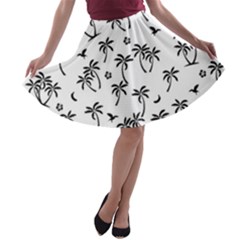 Tropical Pattern A-line Skater Skirt by Valentinaart