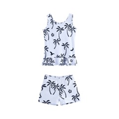 Tropical Pattern Kid s Boyleg Swimsuit