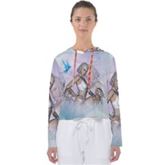 Fairy In The Sky With Fantasy Bird Women s Slouchy Sweat