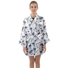 Tropical Pattern Long Sleeve Kimono Robe by Valentinaart