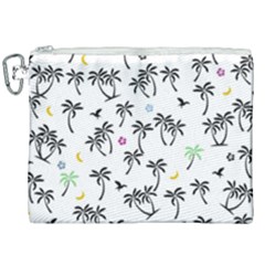 Tropical Pattern Canvas Cosmetic Bag (xxl) by Valentinaart