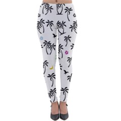 Tropical Pattern Lightweight Velour Leggings by Valentinaart