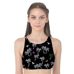 Tropical Pattern Tank Bikini Top by Valentinaart