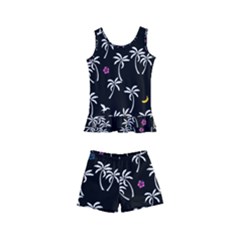 Tropical Pattern Kid s Boyleg Swimsuit