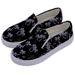 Tropical Pattern Kids  Canvas Slip Ons by Valentinaart