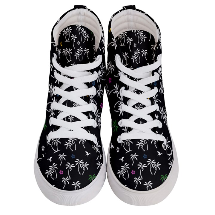 Tropical pattern Women s Hi-Top Skate Sneakers