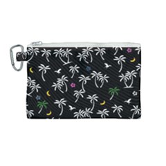 Tropical Pattern Canvas Cosmetic Bag (medium) by Valentinaart