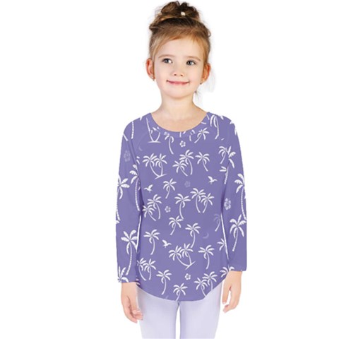 Tropical Pattern Kids  Long Sleeve Tee by Valentinaart