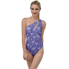 Tropical Pattern To One Side Swimsuit