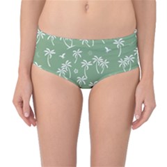 Tropical Pattern Mid-waist Bikini Bottoms by Valentinaart