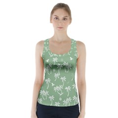 Tropical Pattern Racer Back Sports Top by Valentinaart