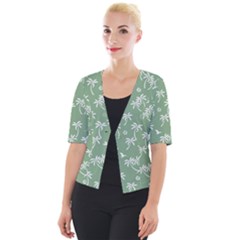 Tropical Pattern Cropped Button Cardigan by Valentinaart