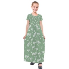 Tropical Pattern Kids  Short Sleeve Maxi Dress by Valentinaart