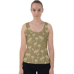 Tropical Pattern Velvet Tank Top by Valentinaart