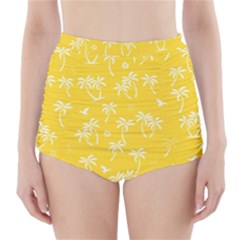 Tropical Pattern High-waisted Bikini Bottoms by Valentinaart