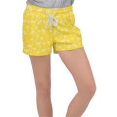 Tropical Pattern Women s Velour Lounge Shorts