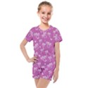 Tropical pattern Kids  Mesh Tee and Shorts Set View1