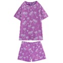 Tropical pattern Kids  Swim Tee and Shorts Set View1