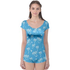 Tropical Pattern Boyleg Leotard 