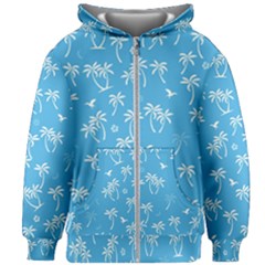 Tropical Pattern Kids Zipper Hoodie Without Drawstring