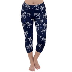 Tropical Pattern Capri Winter Leggings  by Valentinaart