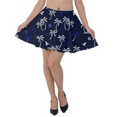 Tropical Pattern Velvet Skater Skirt by Valentinaart