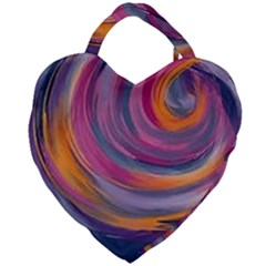 Purple Circles Swirls Giant Heart Shaped Tote by flipstylezfashionsLLC