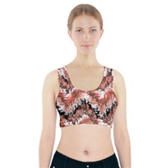 Watercolor Native Zig Zags Sports Bra With Pocket by flipstylezfashionsLLC