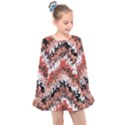 Watercolor Native zig zags Kids  Long Sleeve Dress View1