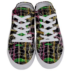 Pink Green Paint Battle And Black Lightning  Zigzag Half Slippers by flipstylezfashionsLLC