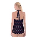 Beautiful elegant roses on black  Boyleg Halter Swimsuit  View2