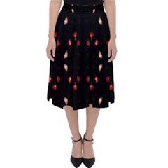 Beautiful Elegant Roses On Black  Folding Skater Skirt by flipstylezfashionsLLC