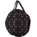 Beautiful elegant roses on black  Giant Round Zipper Tote View2