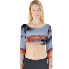 Beautiful Tropics Painting By Kiekie Strickland  Long Sleeve Crop Top