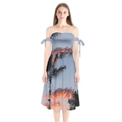 Beautiful Tropics Painting By Kiekie Strickland  Shoulder Tie Bardot Midi Dress