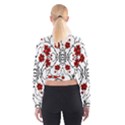 Beautiful red flowers seamless Cropped Sweatshirt View2