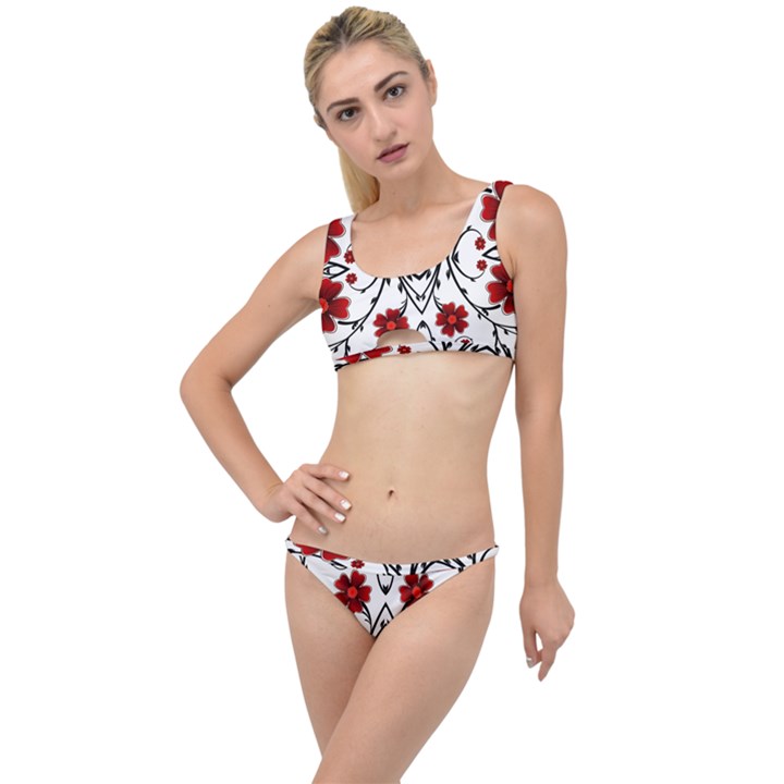 Beautiful red flowers seamless The Little Details Bikini Set