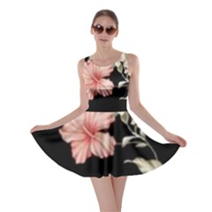 Beautiful Tropical Black Pink Florals  Skater Dress