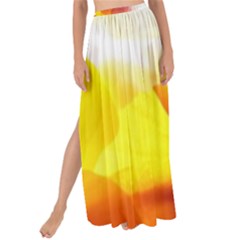 Big Colorful Tropical Yellow And Purple  Maxi Chiffon Tie-up Sarong